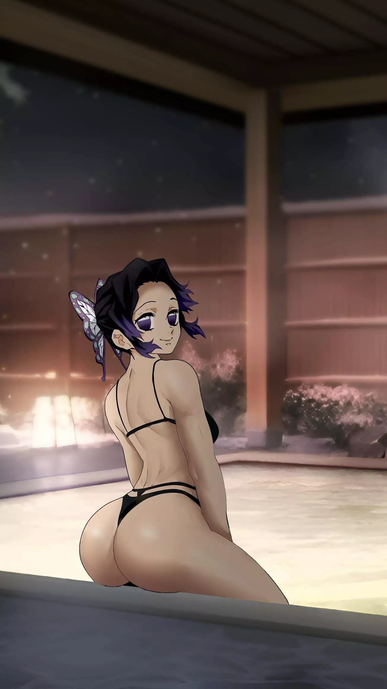 Shinobu in the hot spring
