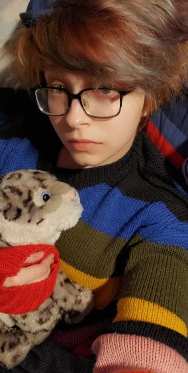 sleepy boi and his kitty