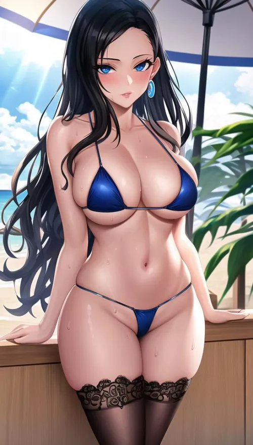 Small bikini for sexy waifu [AI]