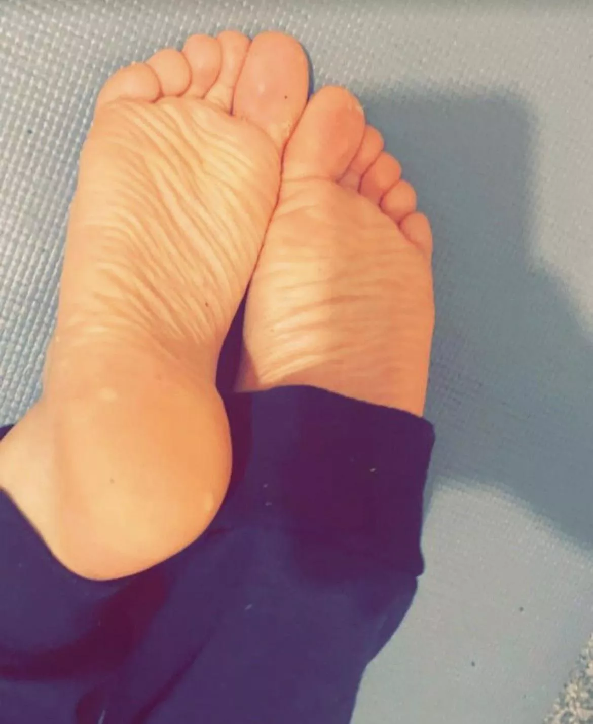 Sweaty stinky feet after a gym session 🥵