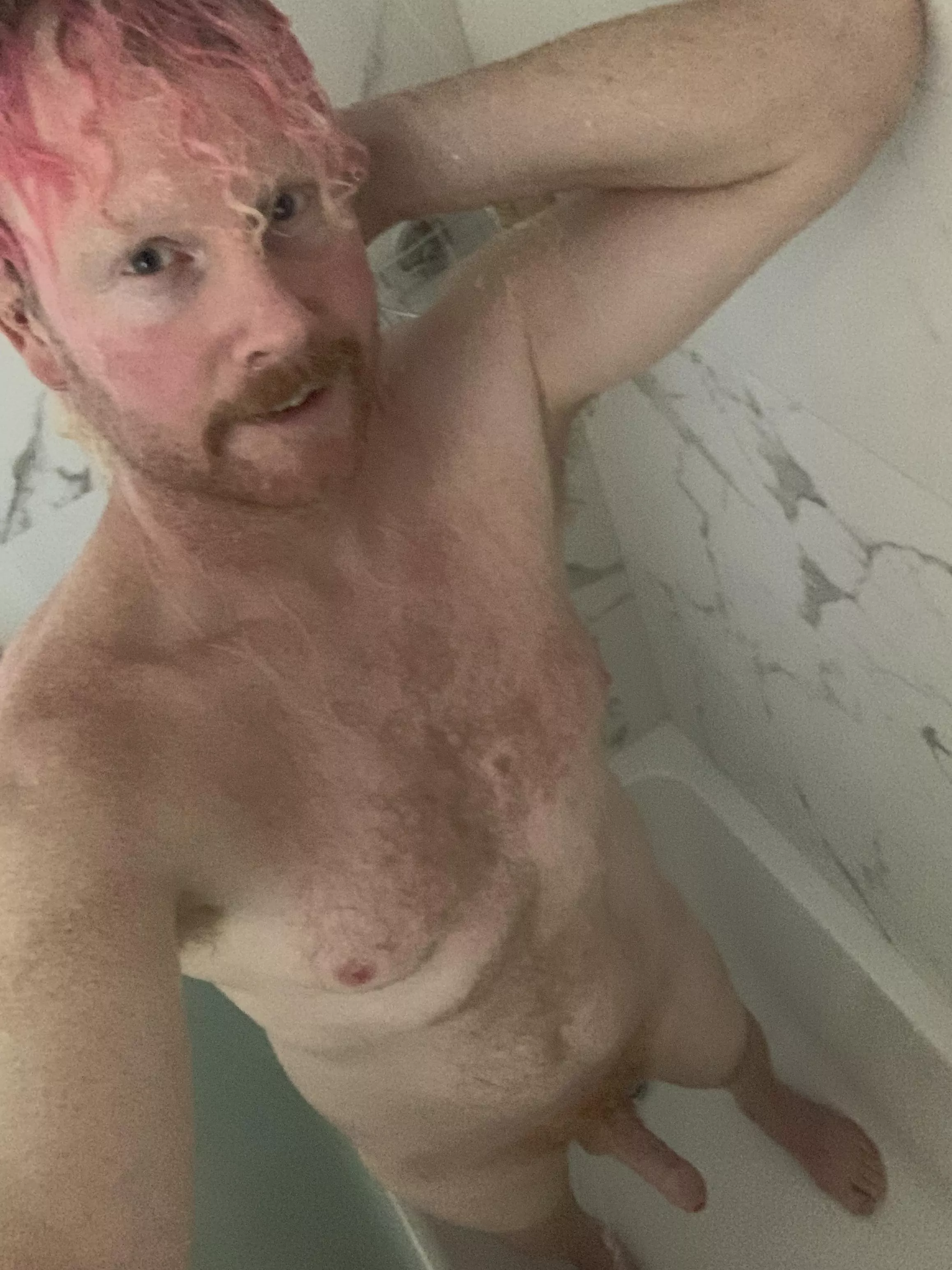 The carpet doesn’t match the drapes