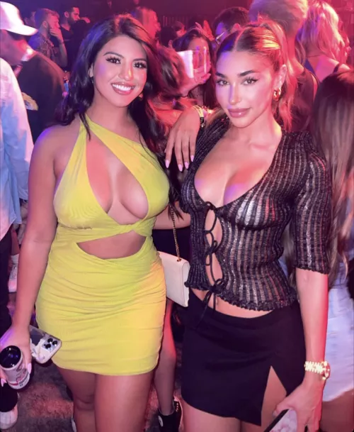 Two best friends at the club