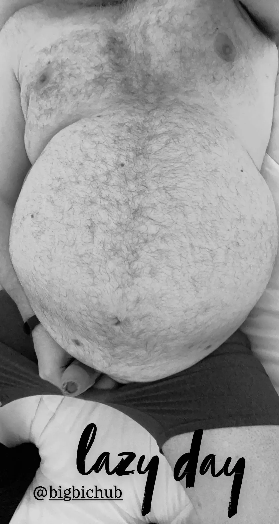 Who wants to rub my big furry belly?!