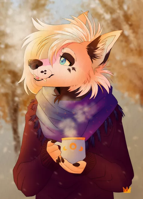Winter Stroll Comission (art by me- character owned by pinkwolf.miya on instagram)
