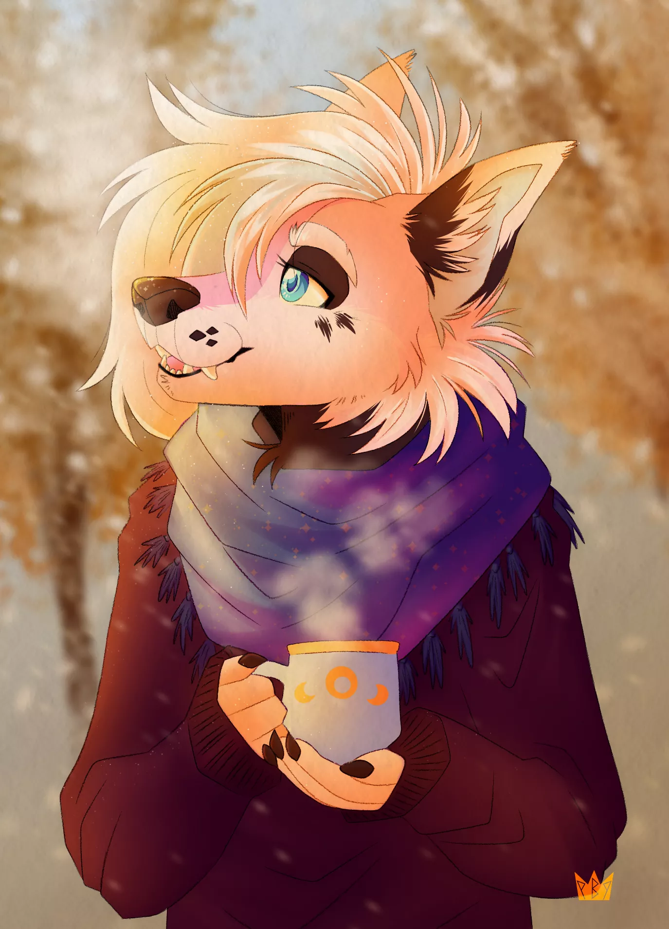 Winter Stroll Comission (art by me- character owned by pinkwolf.miya on instagram)