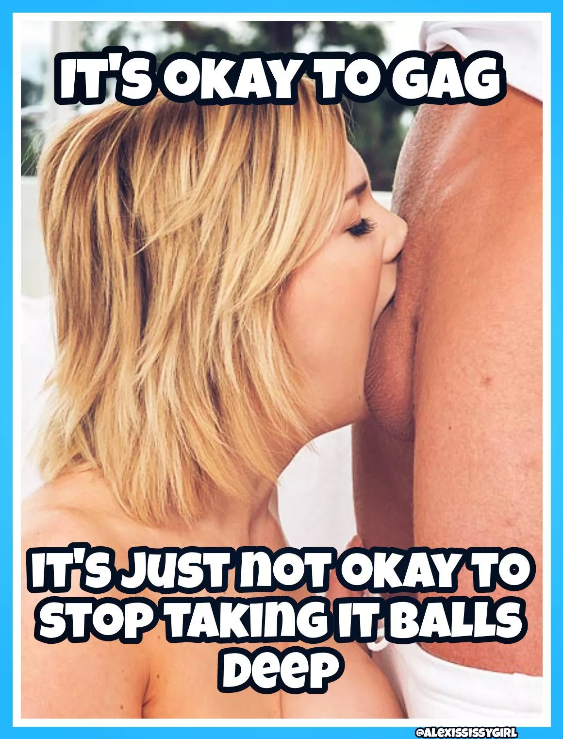 Your job is to please cock, not be comfortable