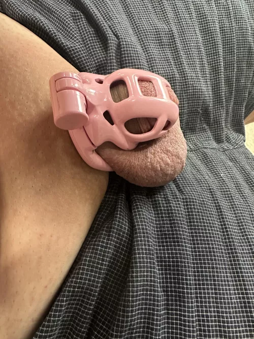 After an unfortunate accident last week, it feels good to have my little clitty locked back up 😍😍😜😜