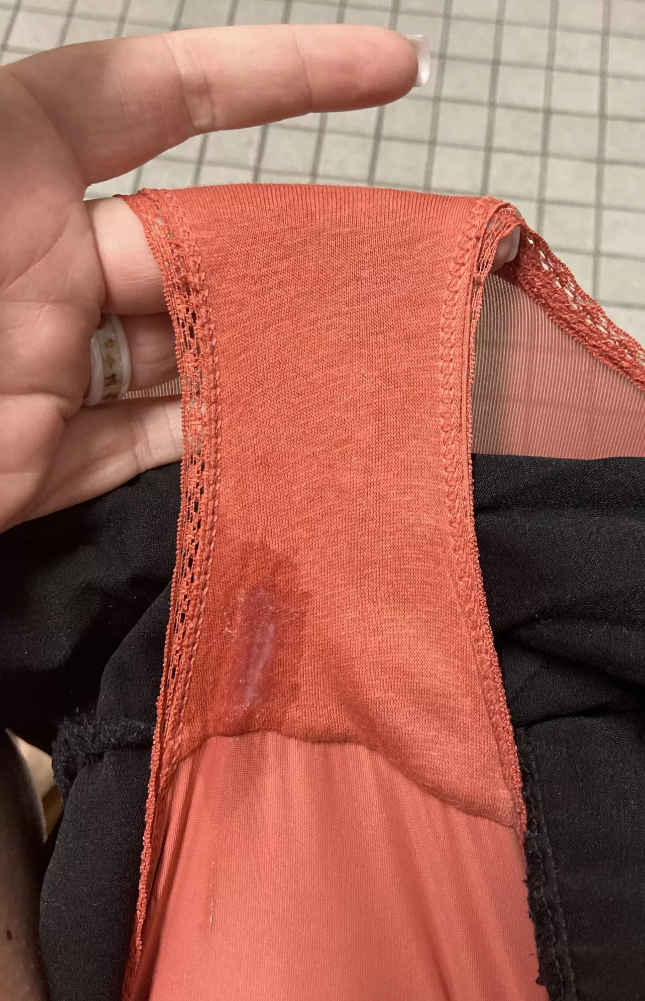 Always getting wet at work, time to make this spot bigger before I go home…