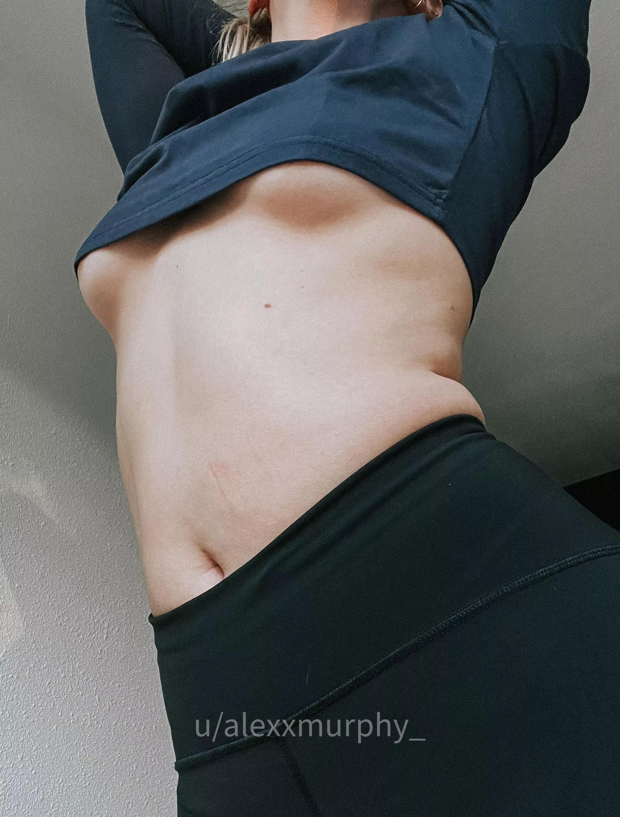 Anytime I move my arms in a crop top