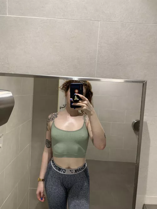 Braless in the gym