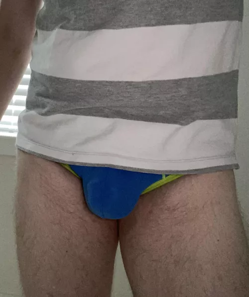 Bulged in blue.