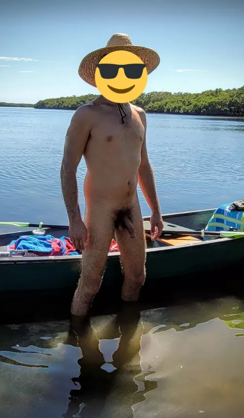 Canoeing naked