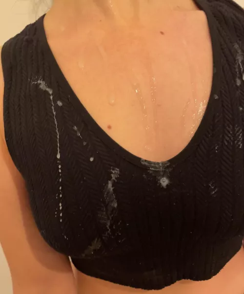 I love getting cum all over my clothes