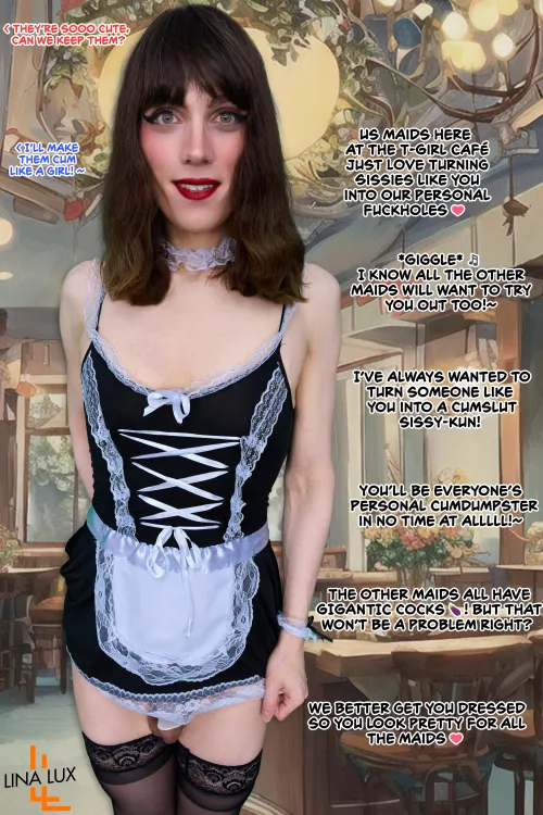 I'm sooo excited you came here Sissy-kun! 🎵 We really needed a new cumdumpster! 💖