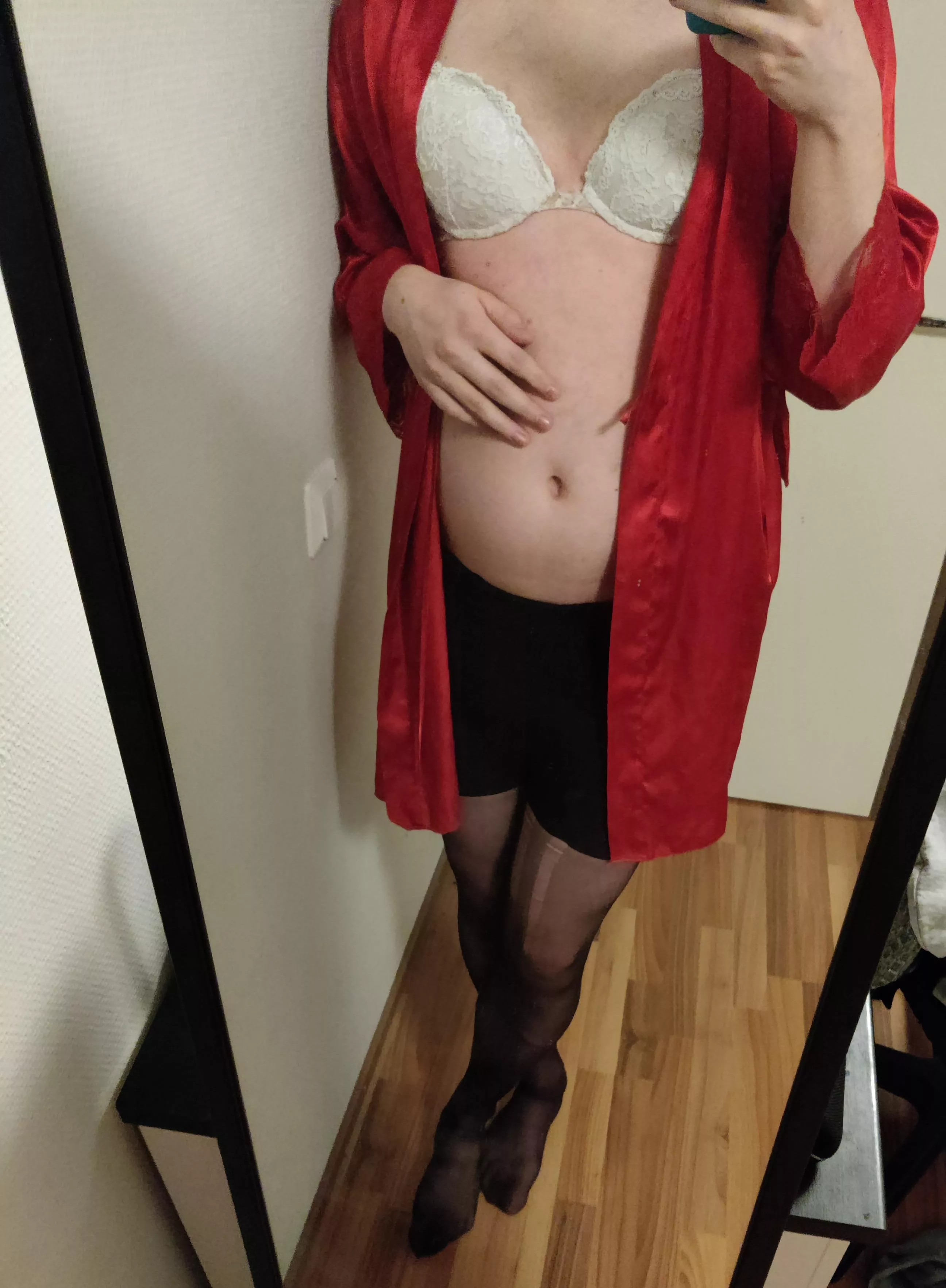Kinda feeling myself in my wife's clothes