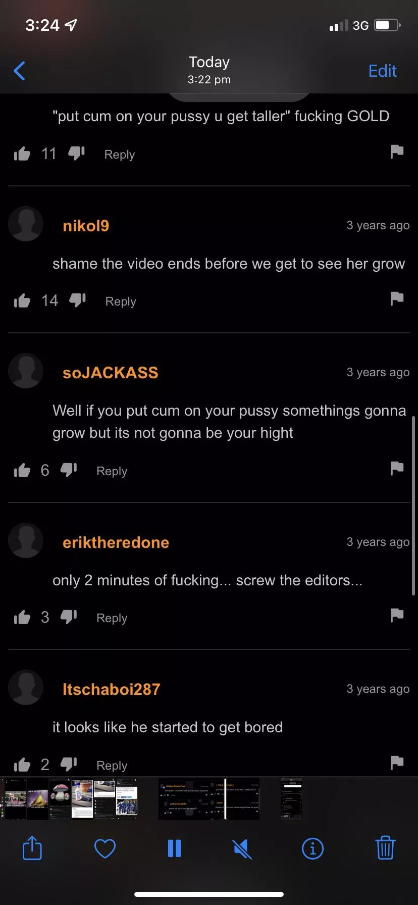 Lmao the whole comments section was shitting on the vid pt.2