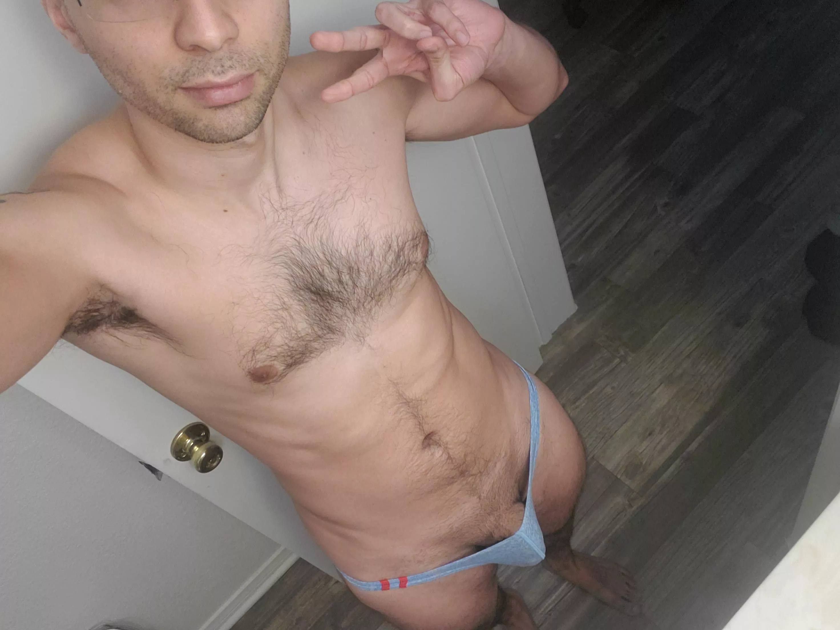 Maybe I should ask for a thong for Christmas that actually fits. I am bursting out of these!