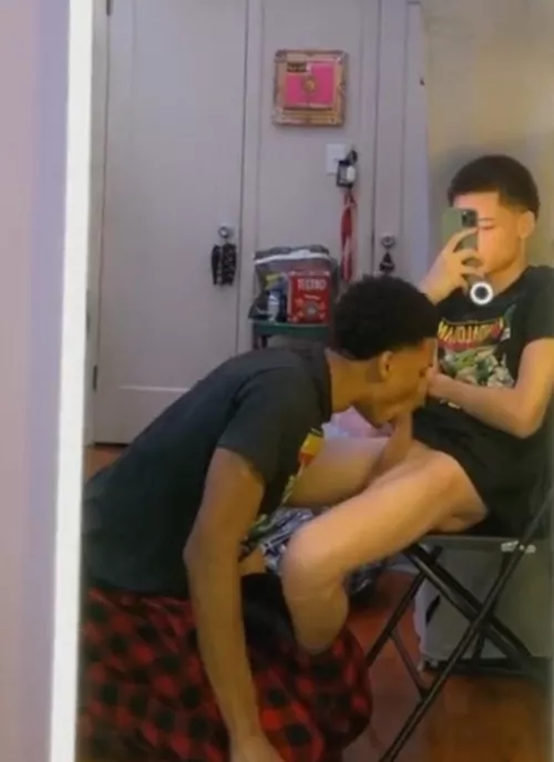 Me and my friend having fun