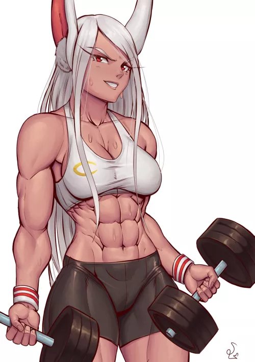 Miruko working them dumbbells (By SpeedL00ver) [My Hero Academia]