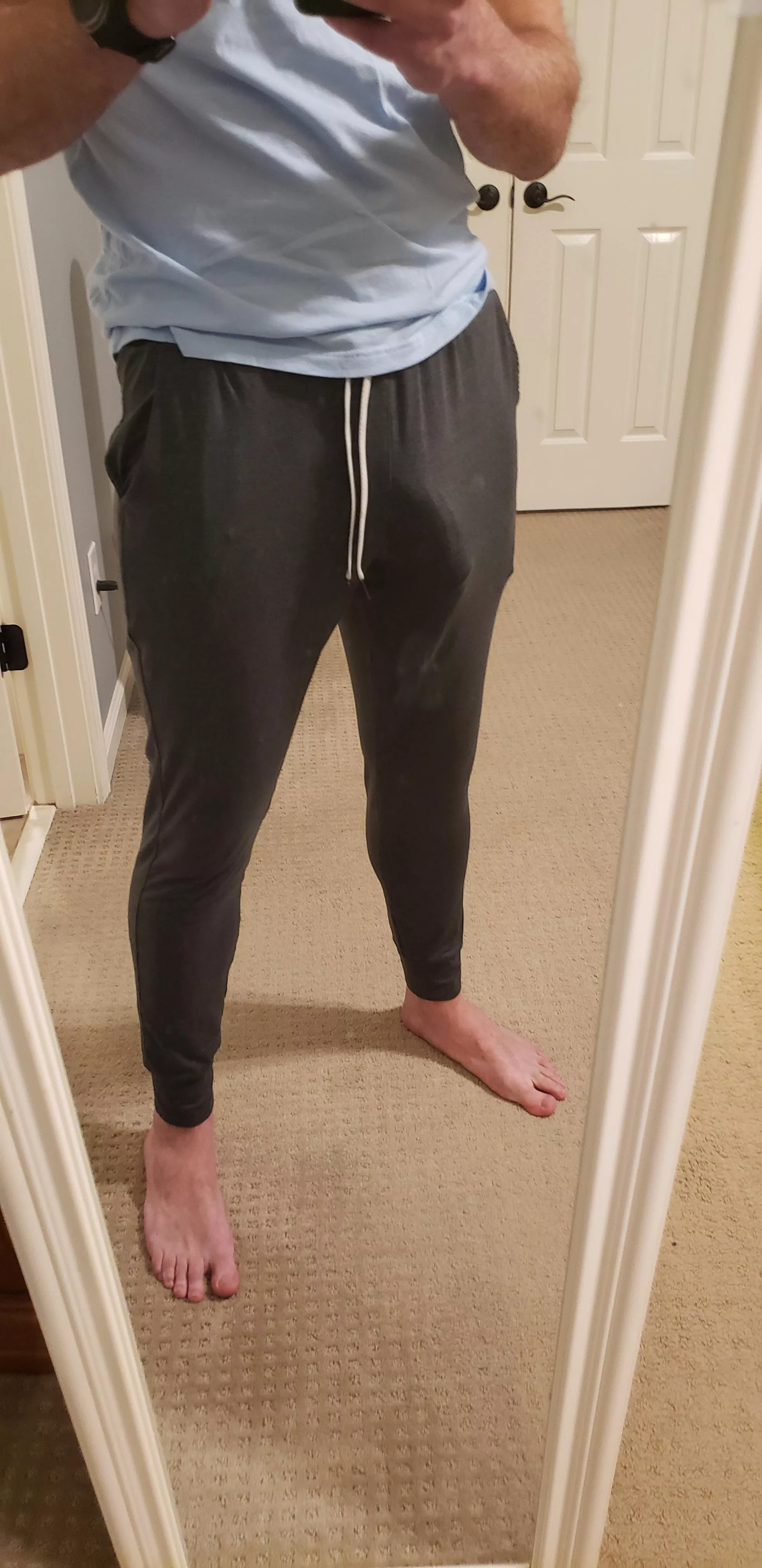 My (35) wife bought me these new sweatpants. I wonder why she likes them so much…
