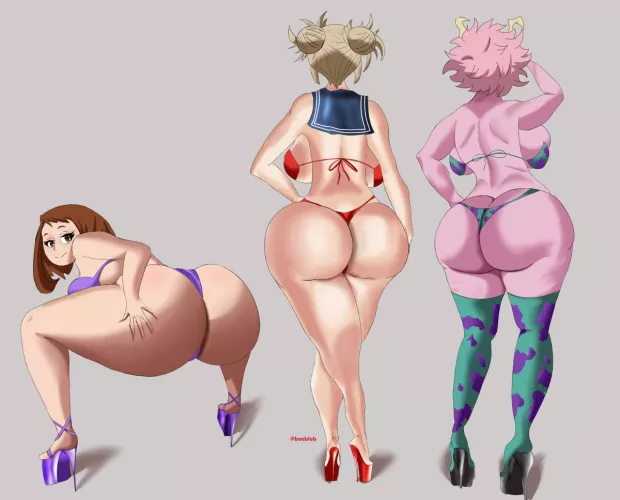 Ochako, Mina and Toga (Boeblob)