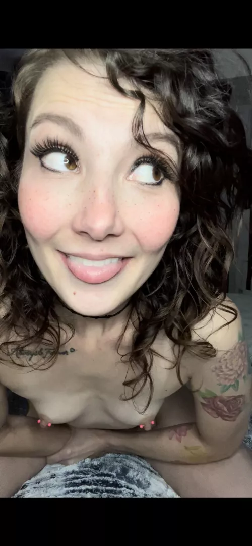 Pink piercings look so cute on my little pink nipples.