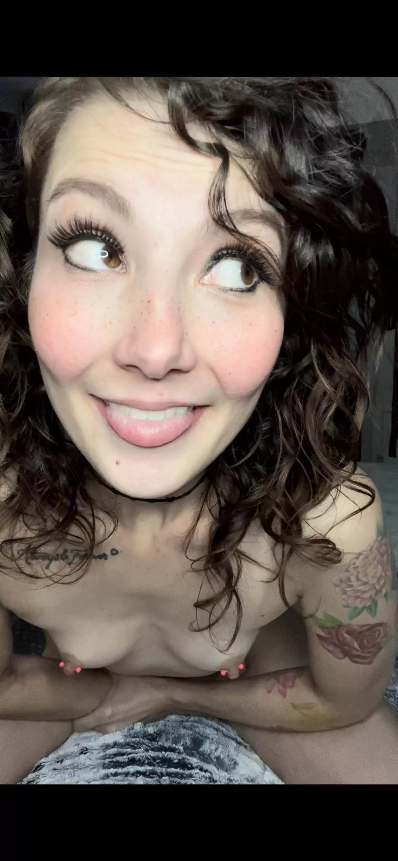 Pink piercings look so cute on my little pink nipples.