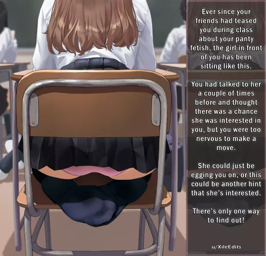Schoolgirl flashing her panties! [Panty fetish][Pervert][Feet][Upskirt][Classroom][Narration]