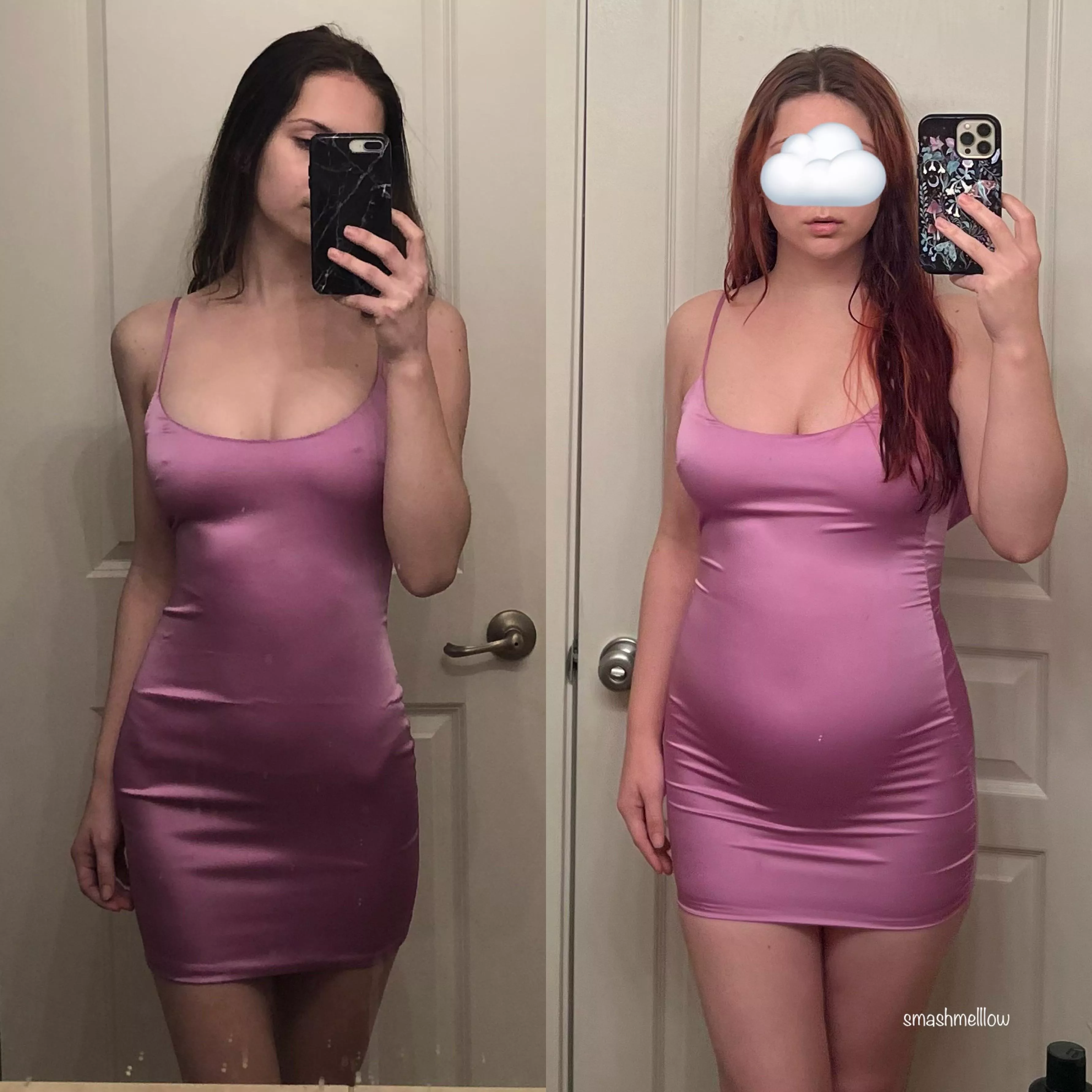 this dress fits a little different now 😅 I almost ripped the seams trying to get it on!