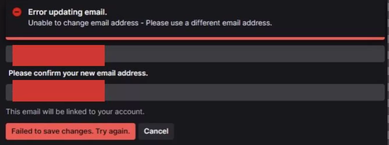Trying to verify my email, any idea what this error message means?