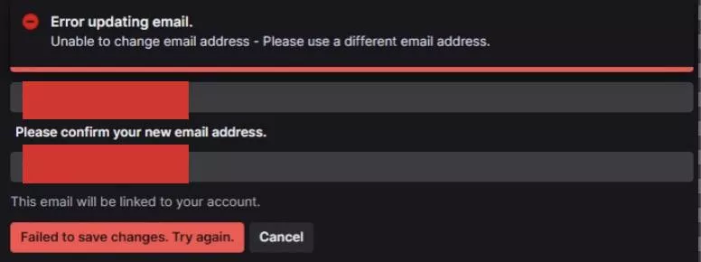 Trying to verify my email, any idea what this error message means?