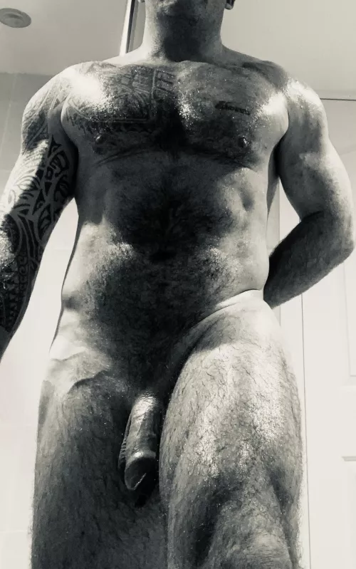 33 Who loves a black and white shot with Tattoos?