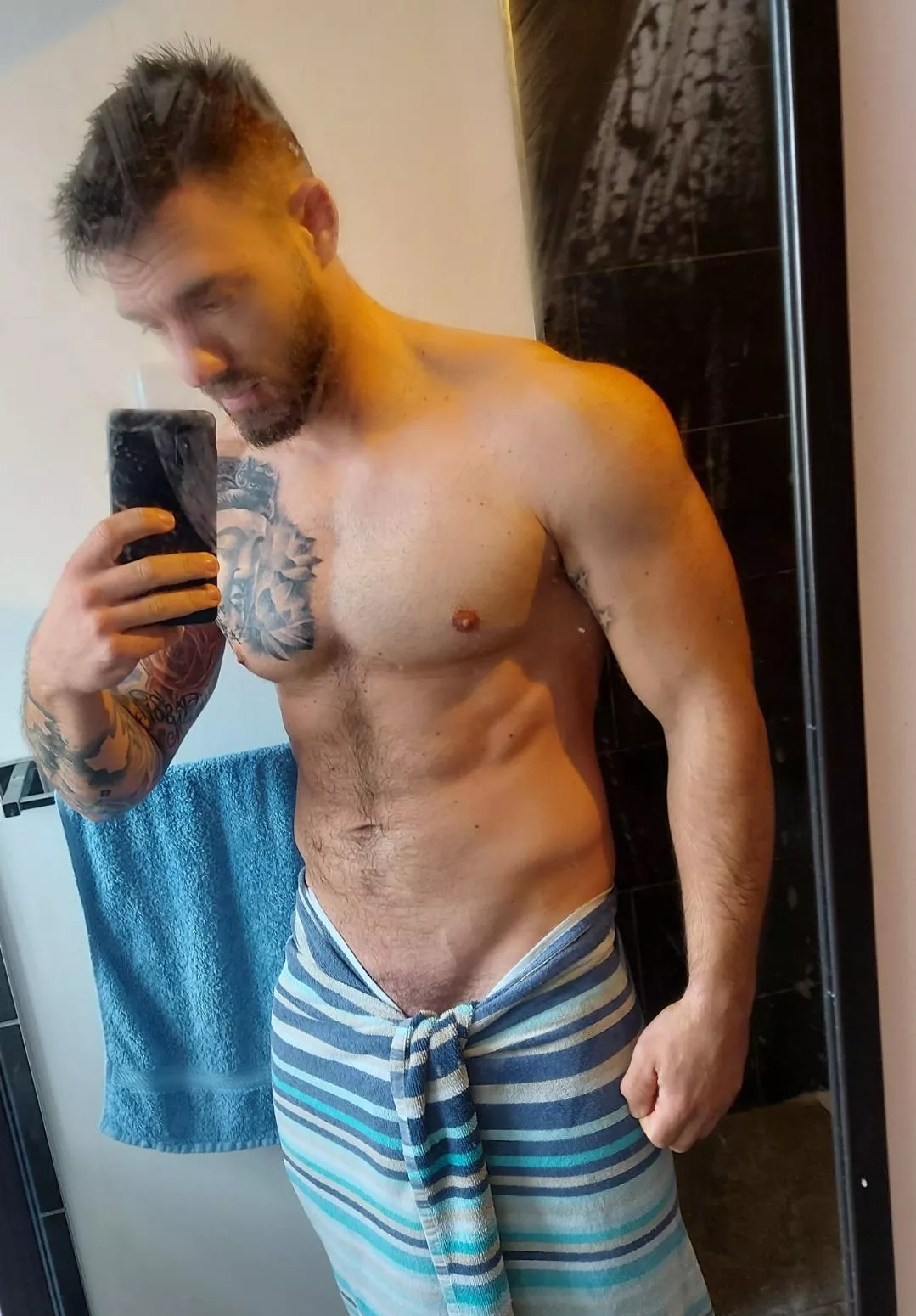 (35) Wanna peak behind my towel?