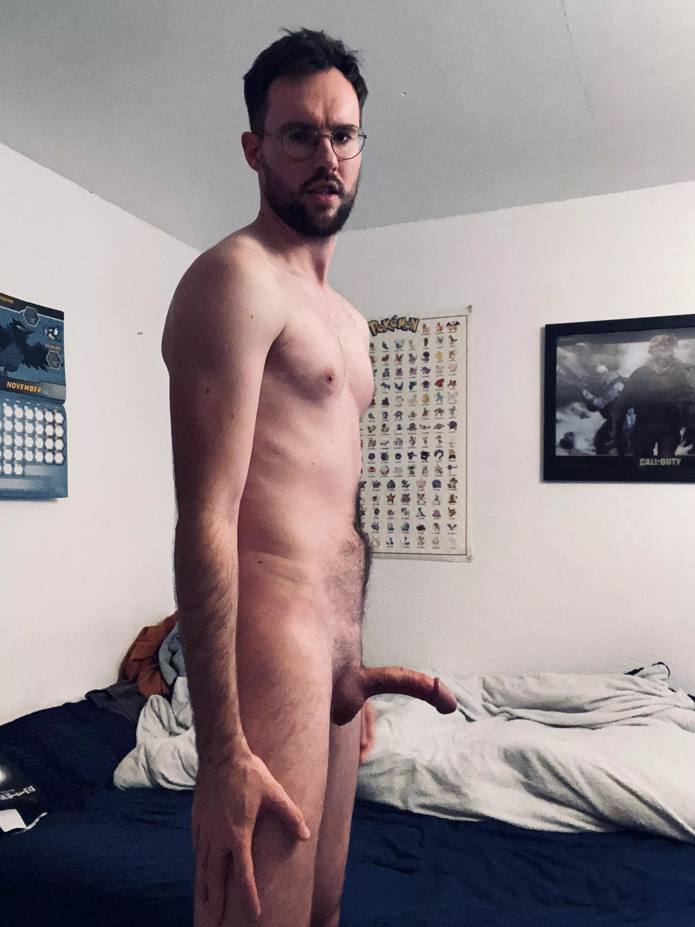 6’5” with a curved cock. All yours