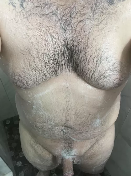 All soapy and no one to clean me off