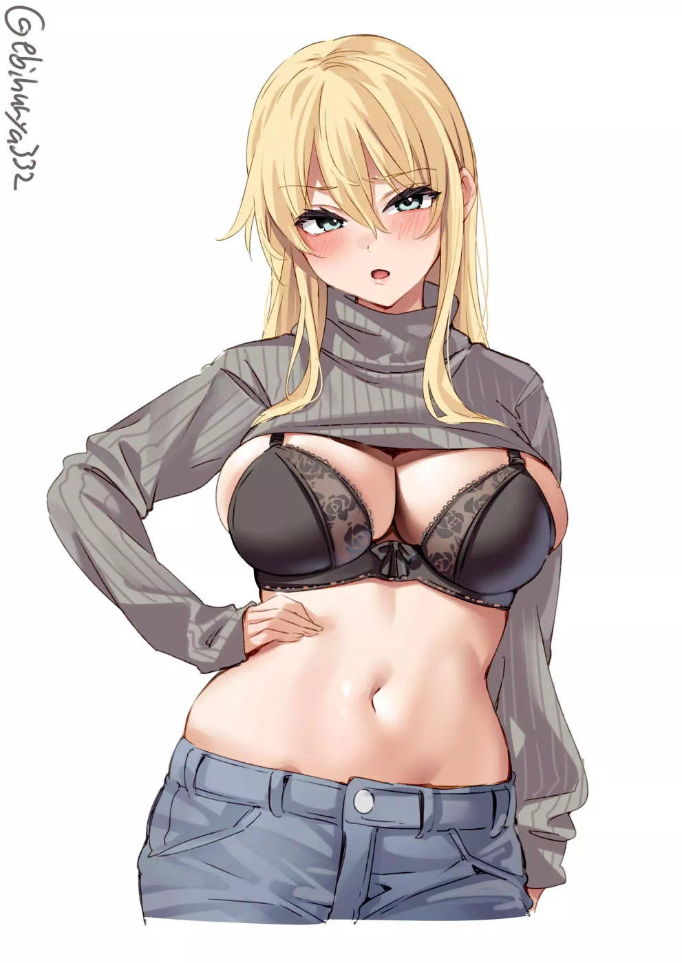 Bismarck sweater lift [Kantai Collection]