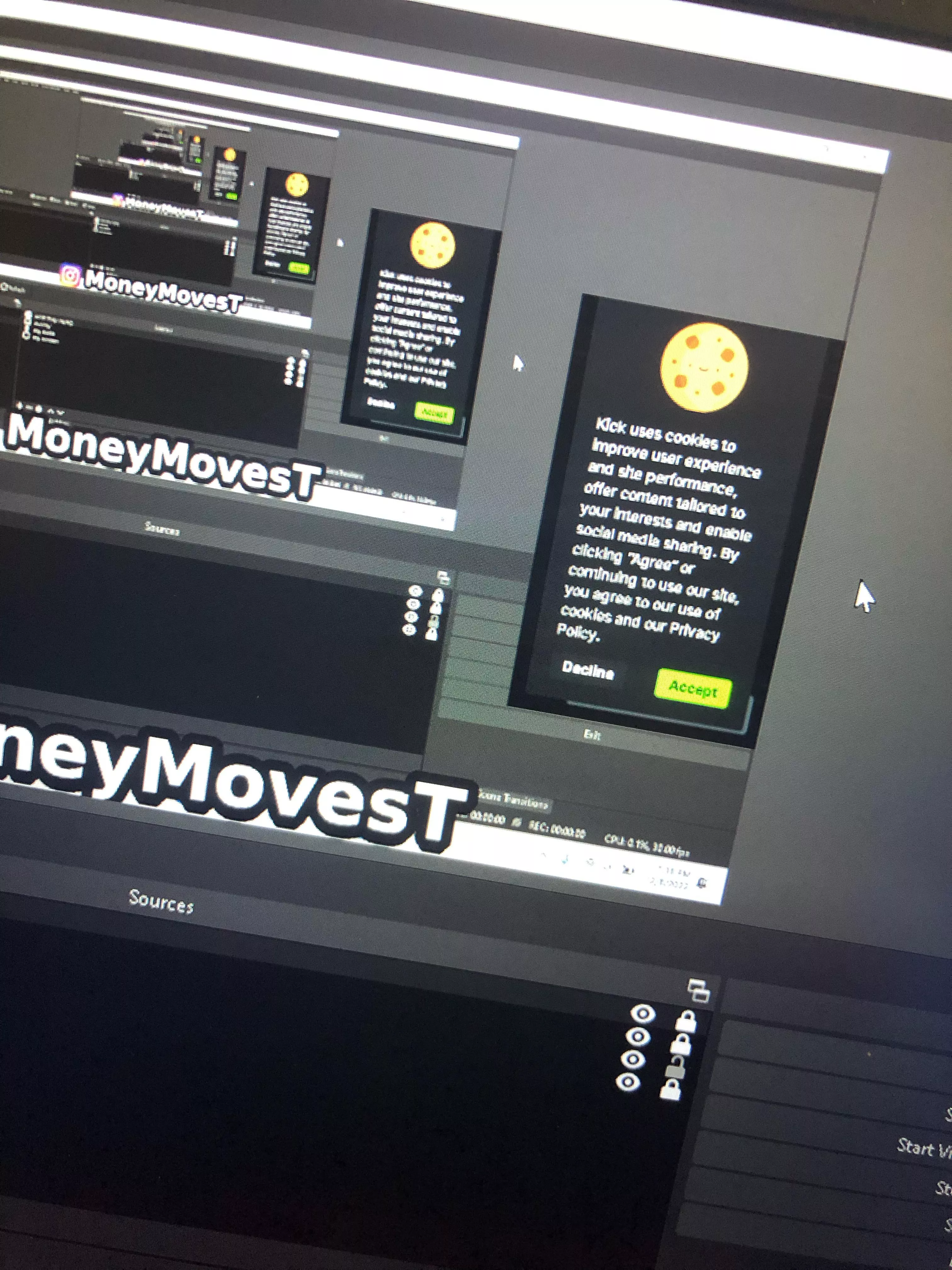 Chat overlay box says accept cookies. Anyone know how to fix so i can accept cookies and have my chat overlay text box