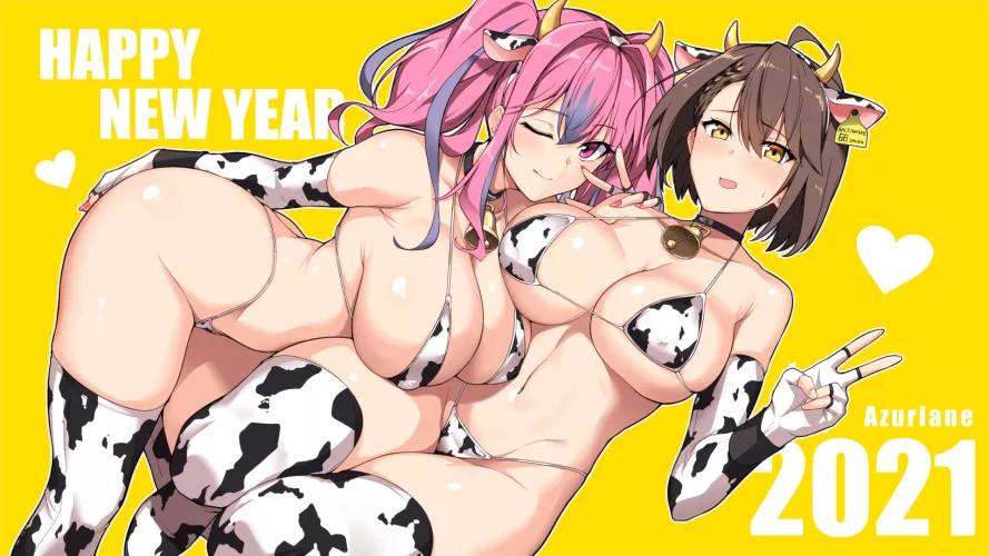 Cow bikini Bremerton and Baltimore (Halcon) [Azur Lane]