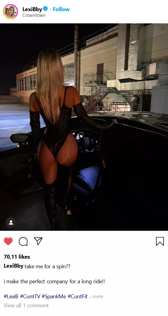 (cuntagram) @LexiBby - take me for a spin??