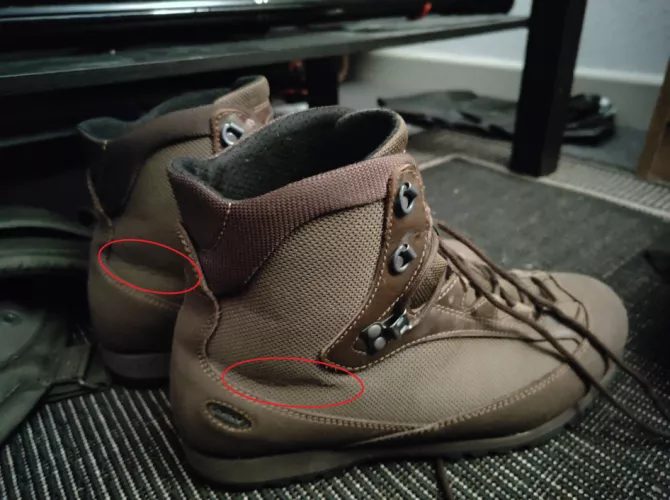 Does anyone know what causes this crease? (Used AKU Pilgrim GTX boots afaik)