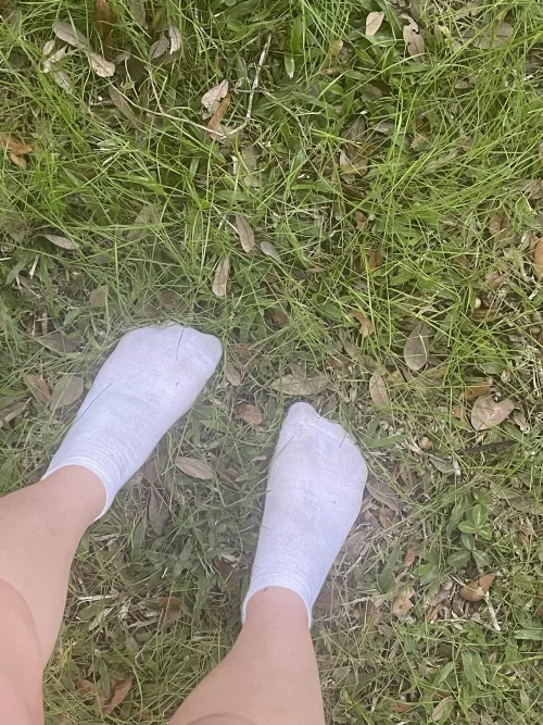 [female]These socks are getting nice and smelly for you