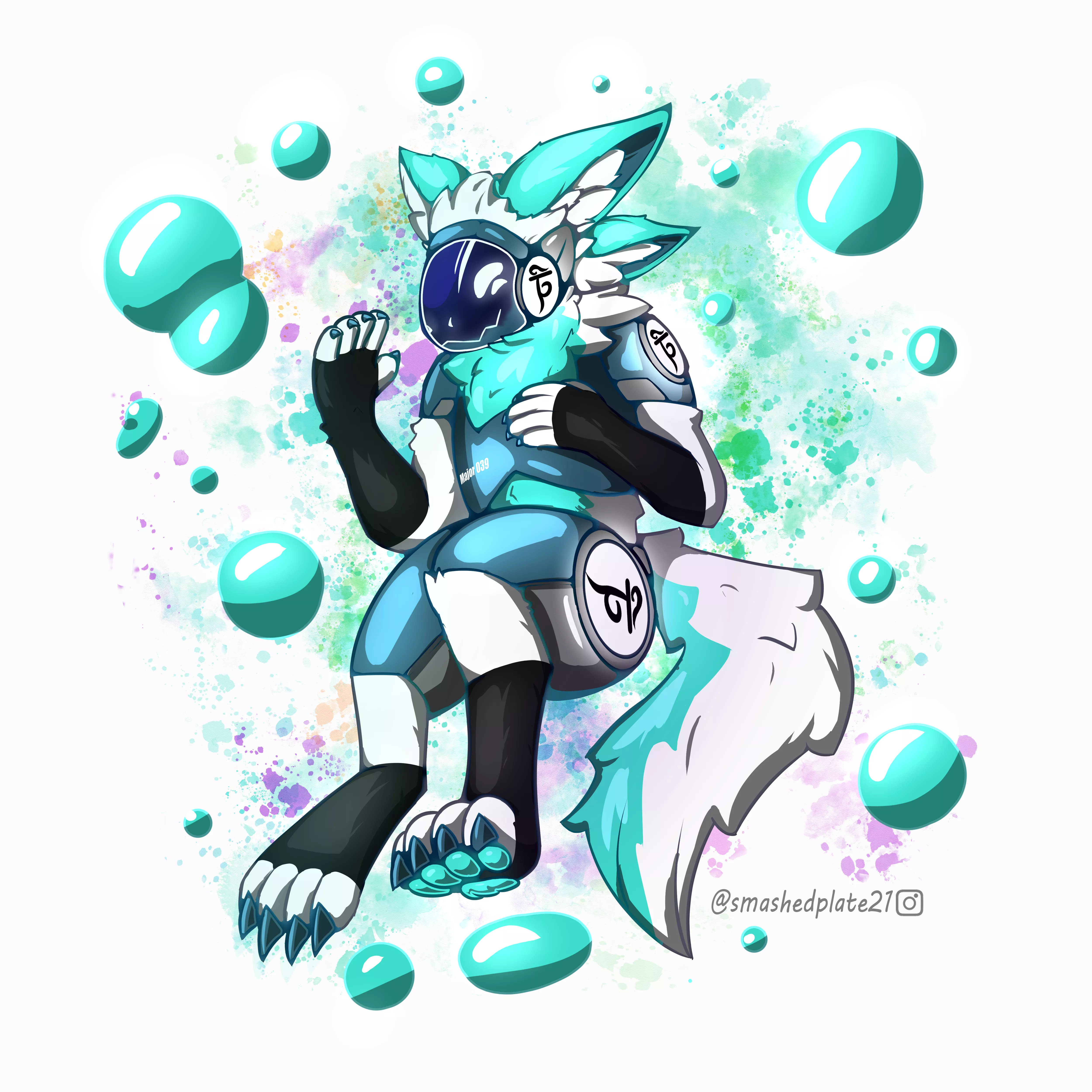 finished a commission for @major039_the_protogen [art by me]