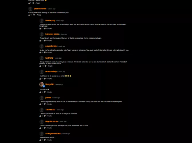 Fucking white men stealing all our asian women, fuck you!