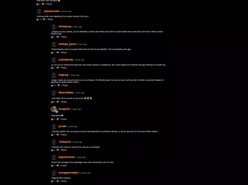 Fucking white men stealing all our asian women, fuck you!