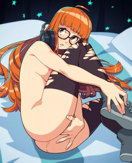 Futaba curled up masturbating (suoiresnu)