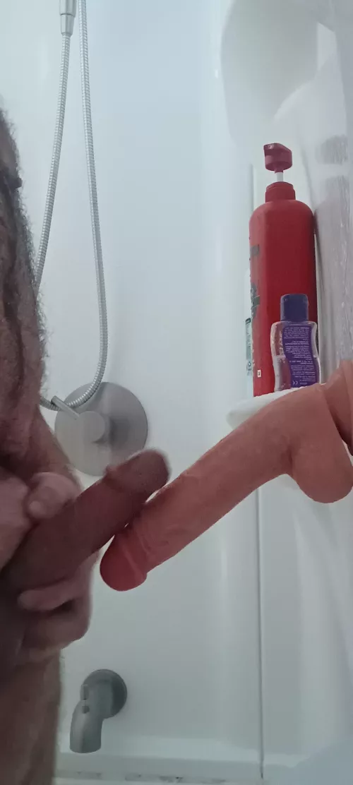 Getting ready for some shower play