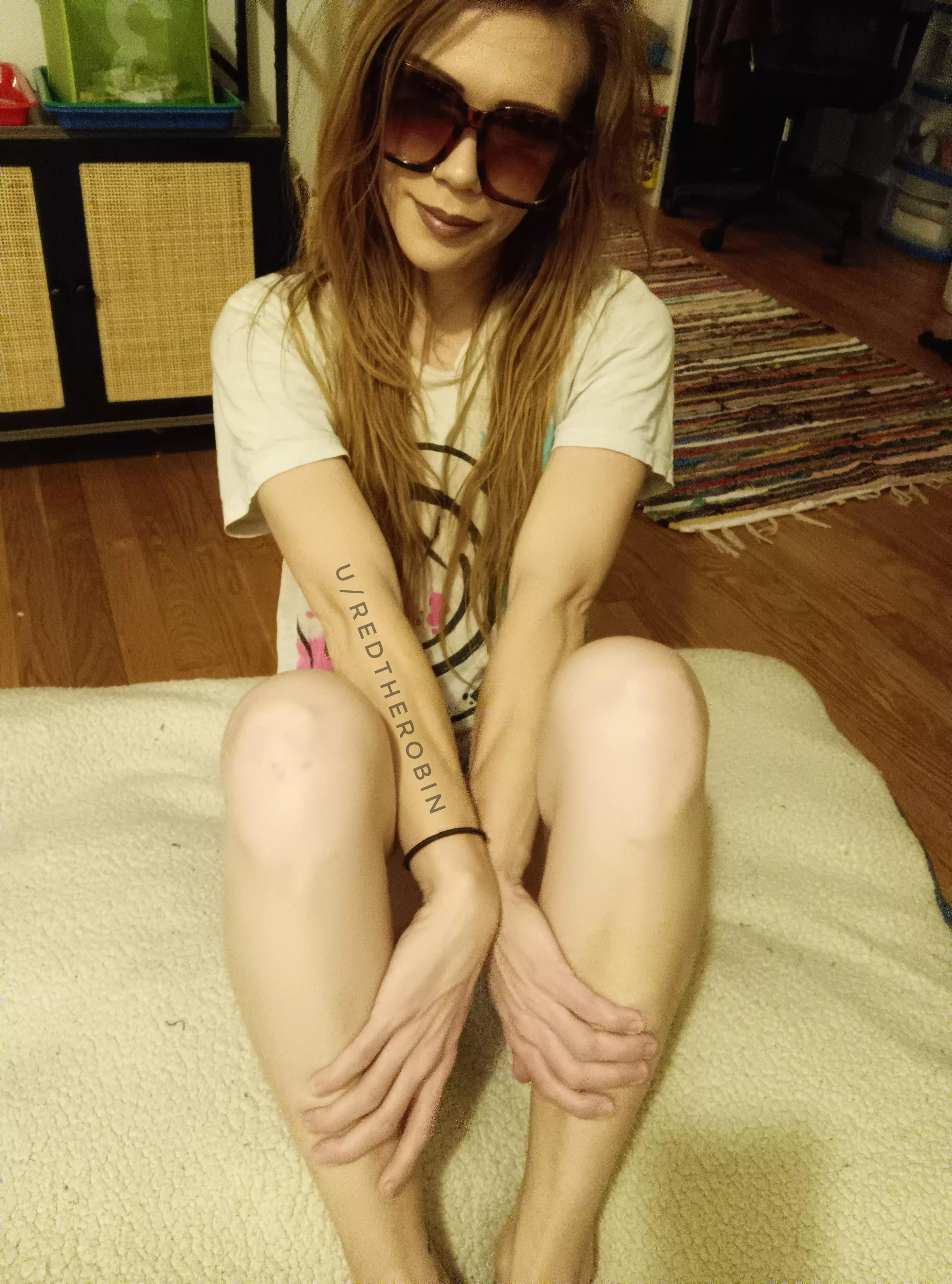 I just wear tshirts around the house [F]