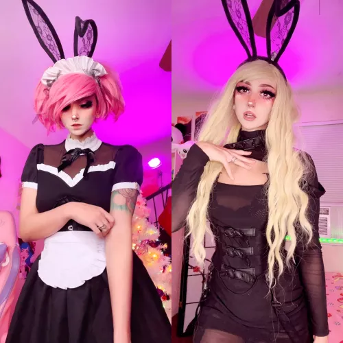 Left or right? Bunny girls by Emery Fennec