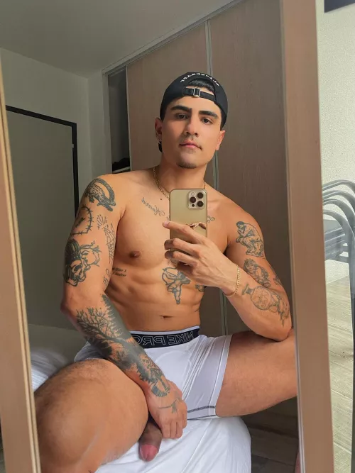 letting it hanging out after a sweaty gym sesh.