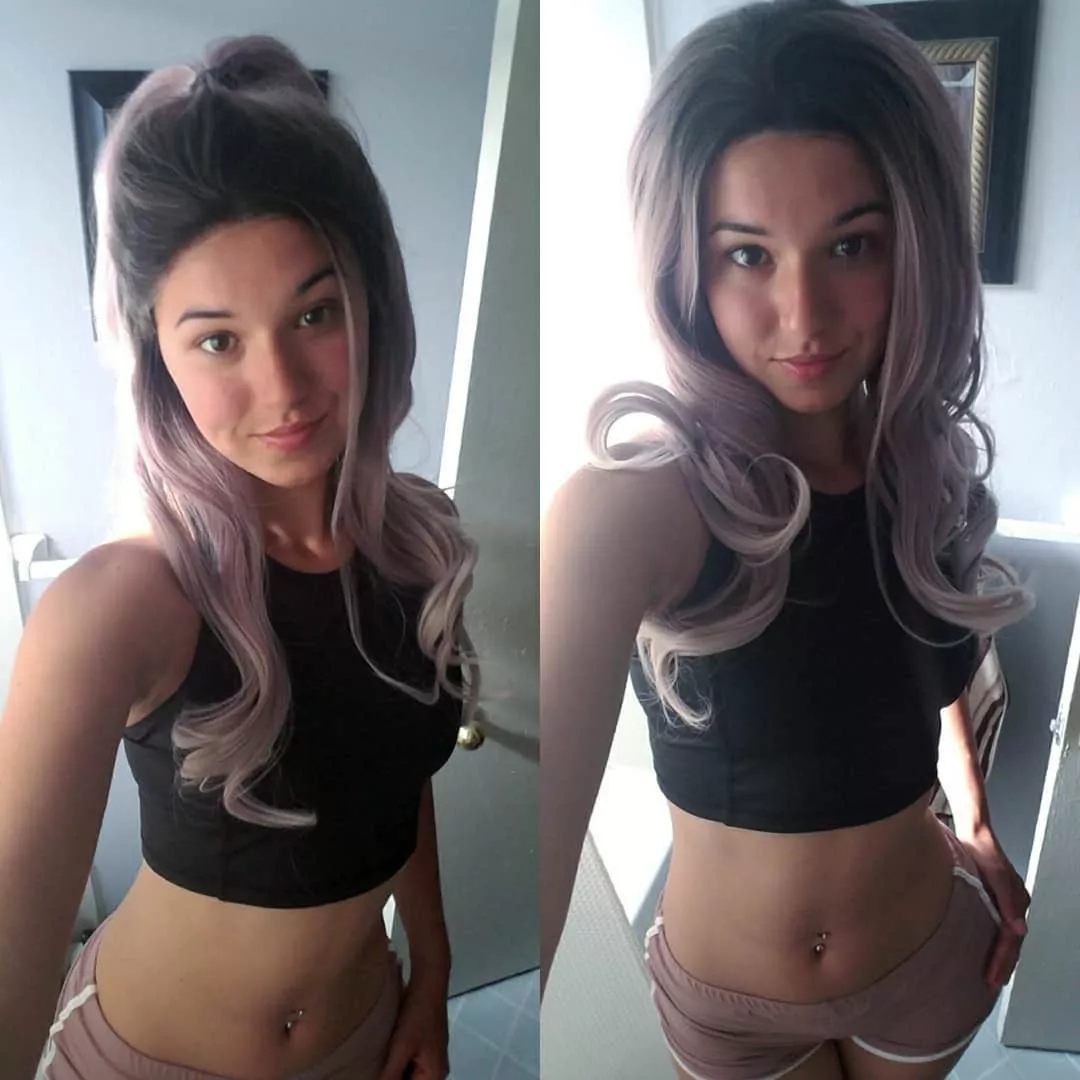 Pink hair and hot bod